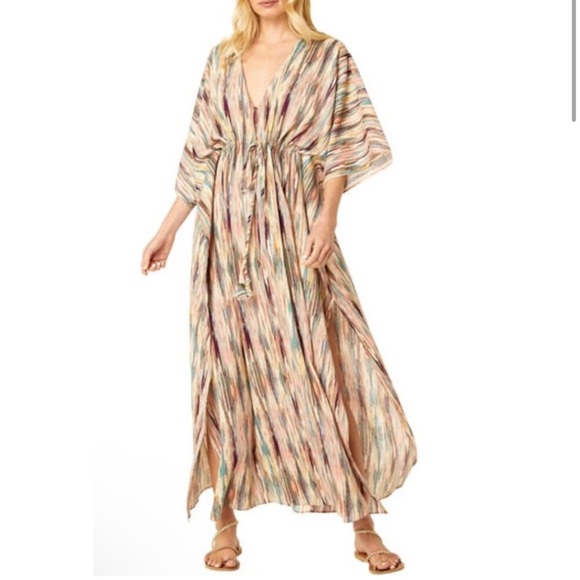 Misa Los Angeles Women's Rena Kaftan Dress Oversized M/L Jewel Colors Cover-up - Picture 1 of 9